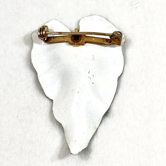 Vintage Enameled Leaf Brooch/Pin - Picture 6 of 6